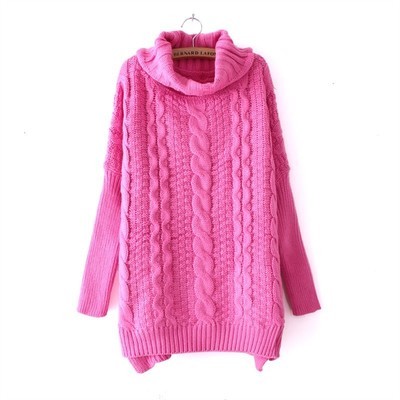 【RF-YP-38093 2013秋冬新款 韓版中長款麻花編織開叉高領(lǐng)毛衣】價格,廠家,圖片,女式毛衣,常熟市服裝城若楓服裝商行-