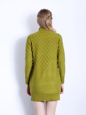 淺綠色波紋套頭針織女衫 修身時尚，品質保障