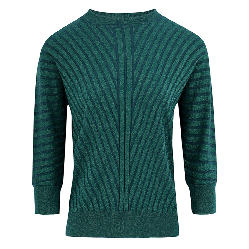 時尚與舒適并存 敦奴DUNNU墨綠金蔥針織衫評測